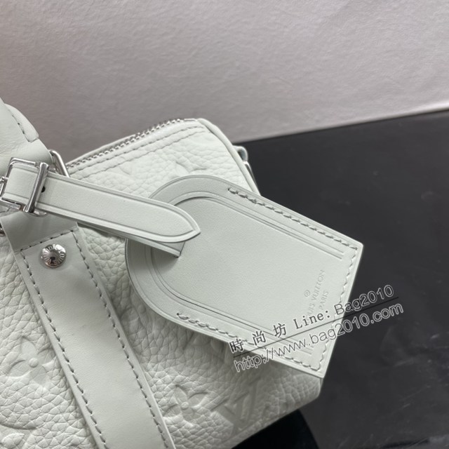 Lv路易威登2023專櫃新款Keepall Bandoulière25手袋 LV壓紋Taurillon皮革手提肩背男包 M23129 ydh5205